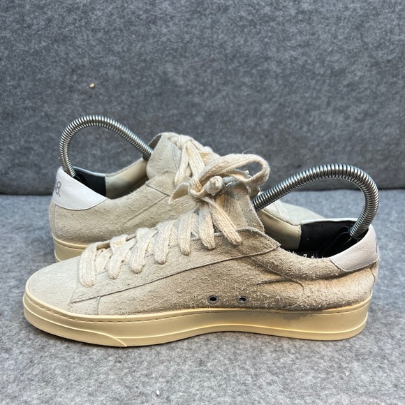 P448 Jack Macrame Women Gray & Nude Suede Woven Lace Up Sneakers Size EU 40 - Picture 5 of 9